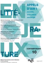 Université Paris Ouest Nanterre La Défense, dans le cadre des « Enjeux contemporains », manifestation organisée par la Maison des Ecrivains et de la Littérature de Paris (MEL), Jean-Claude Pinson