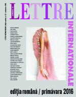 parution en traduction roumaine de l’essai « Anachorètes et choreutes », in Lettre internationale, édition roumaine/ printemps 2016, n° 97, pp. 58-61, Bucarest. http://icr.ro/categorii/lettre-internationale