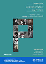 Le personnage en poésie, avril 2019, Genève